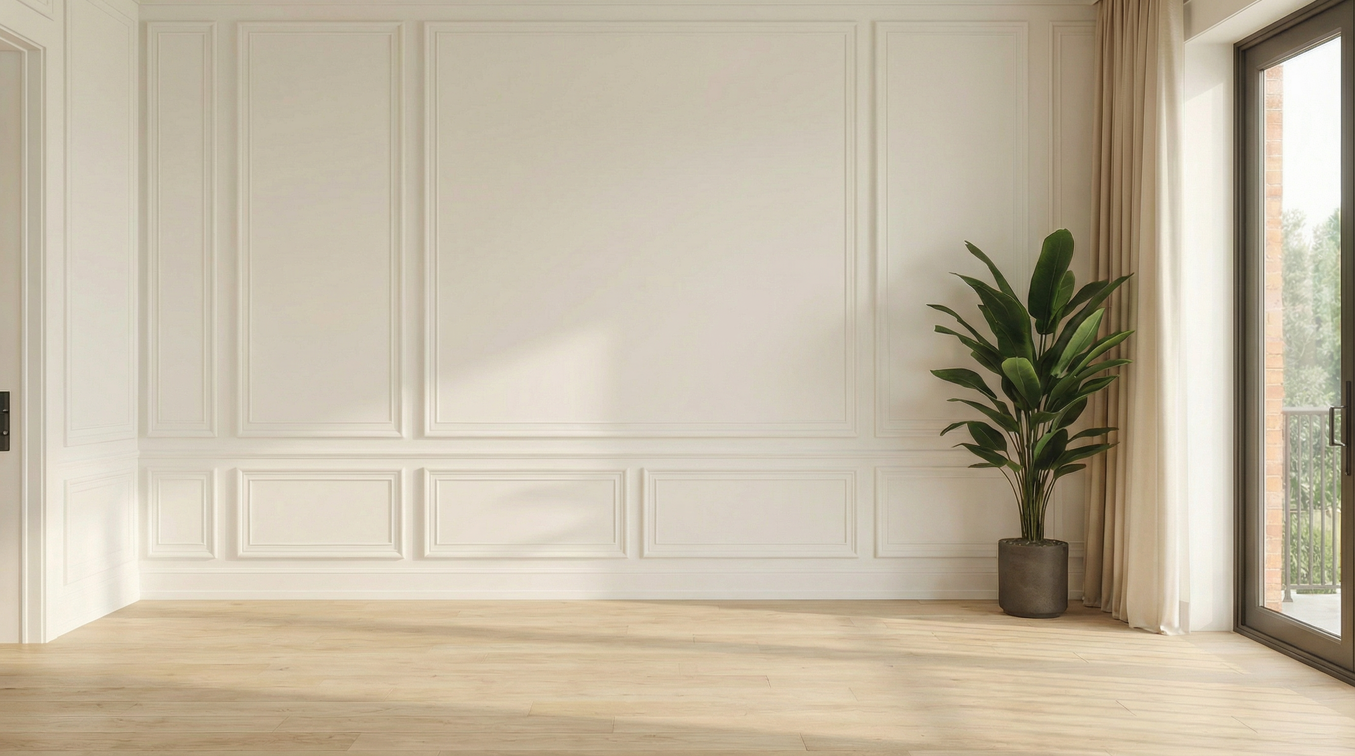 Before — Empty living room